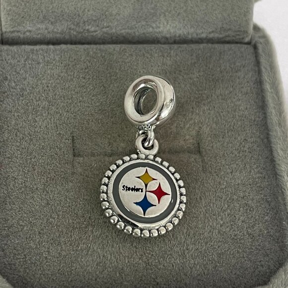 Pandora Pittsburgh Steelers Exclusive Football team Dangle Charm - Picture 1 of 4